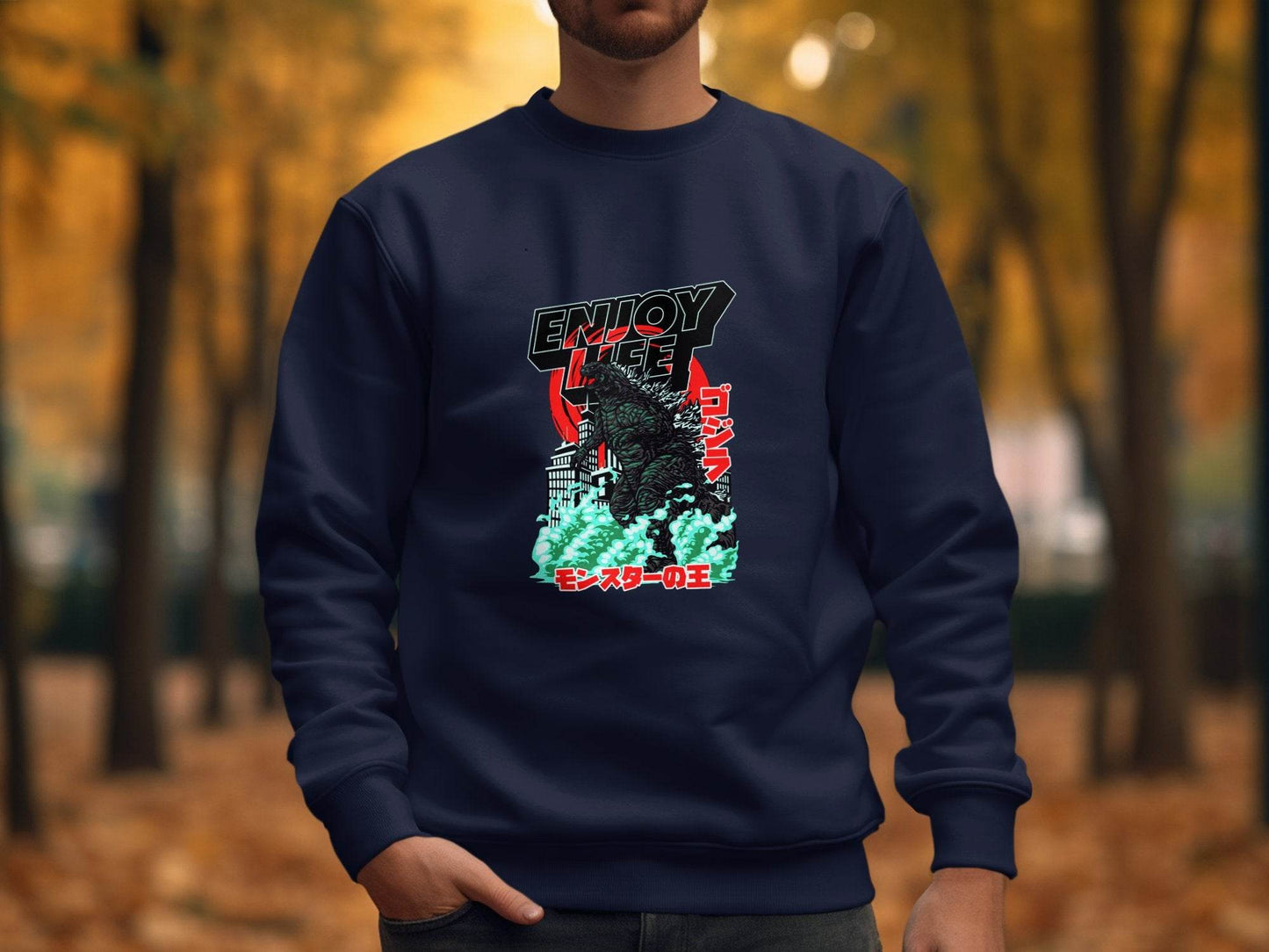 Enjoy Life Godzilla Monster King Of The Monsters Hoodie - Design & Vybe