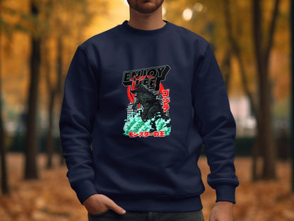 Enjoy Life Godzilla Monster King Of The Monsters Hoodie - Design & Vybe