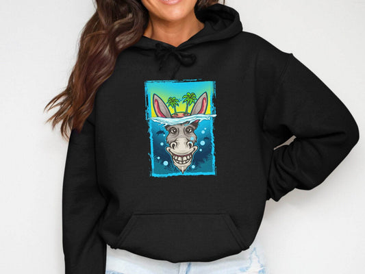 Fun Donkey Island Summer Vibes Graphic Hoodie - Design & Vybe