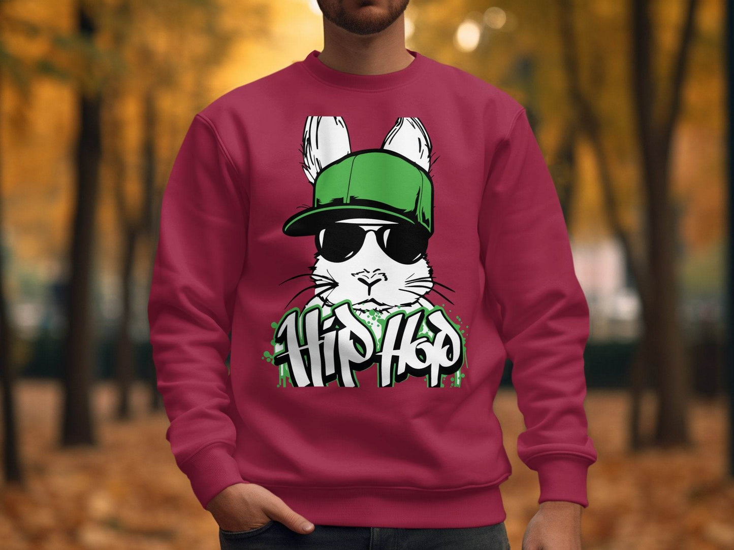 Trendy Hip Hop Bunny with Sunglasses Sweater - Design & Vybe