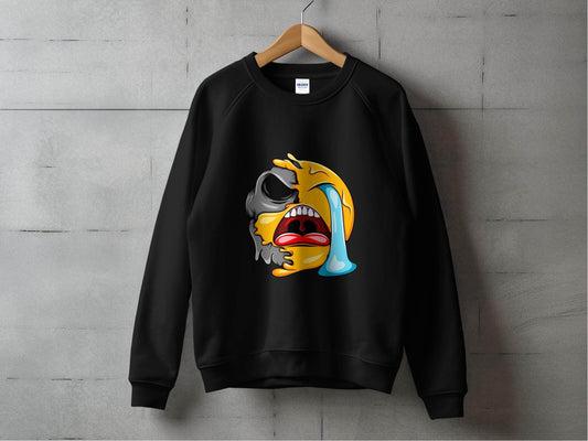 Melting Emoji Face Smiley Design Graphic Sweater - Design & Vybe