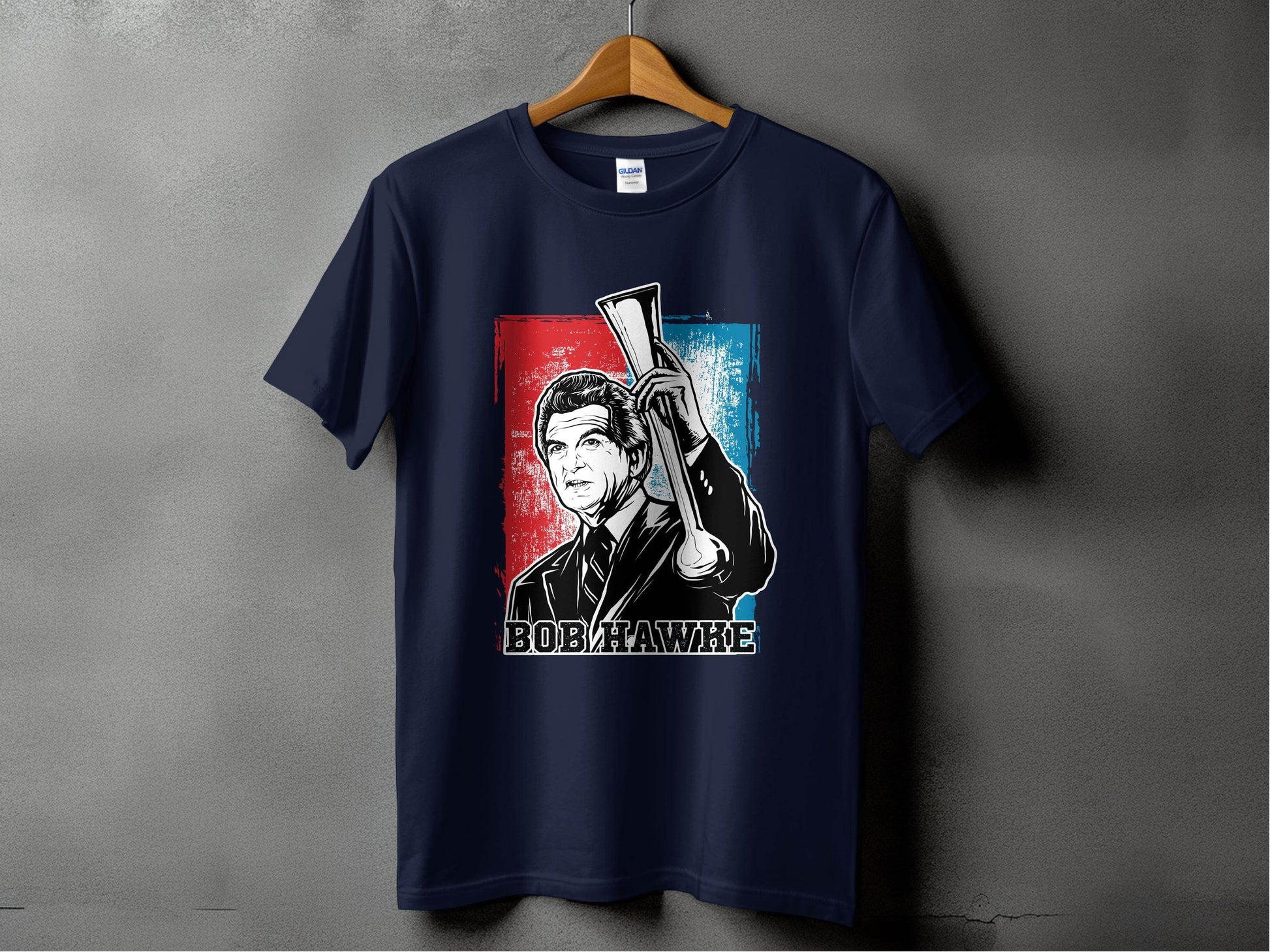 Bob Hawke Graphic Print Navy Blue T-Shirt product
