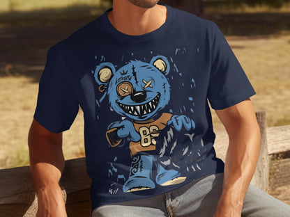 Funky Cartoon Bear Graphic T-Shirt - Design & Vybe