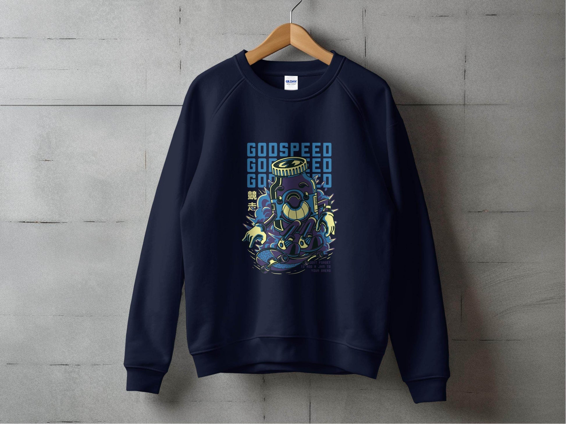 Godspeed Bottle With Skateboarding Graphic Sweater - Design & Vybe