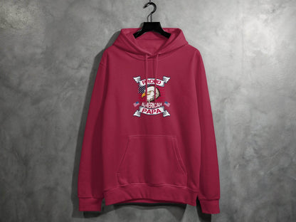 Proud American Papa USA Flag Bald Eagle Sweater - Design & Vybe