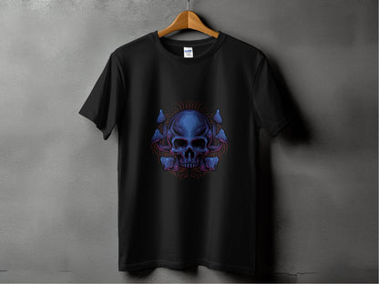 Skull and Mushroom Design Graphic T-Shirt - Design & Vybe