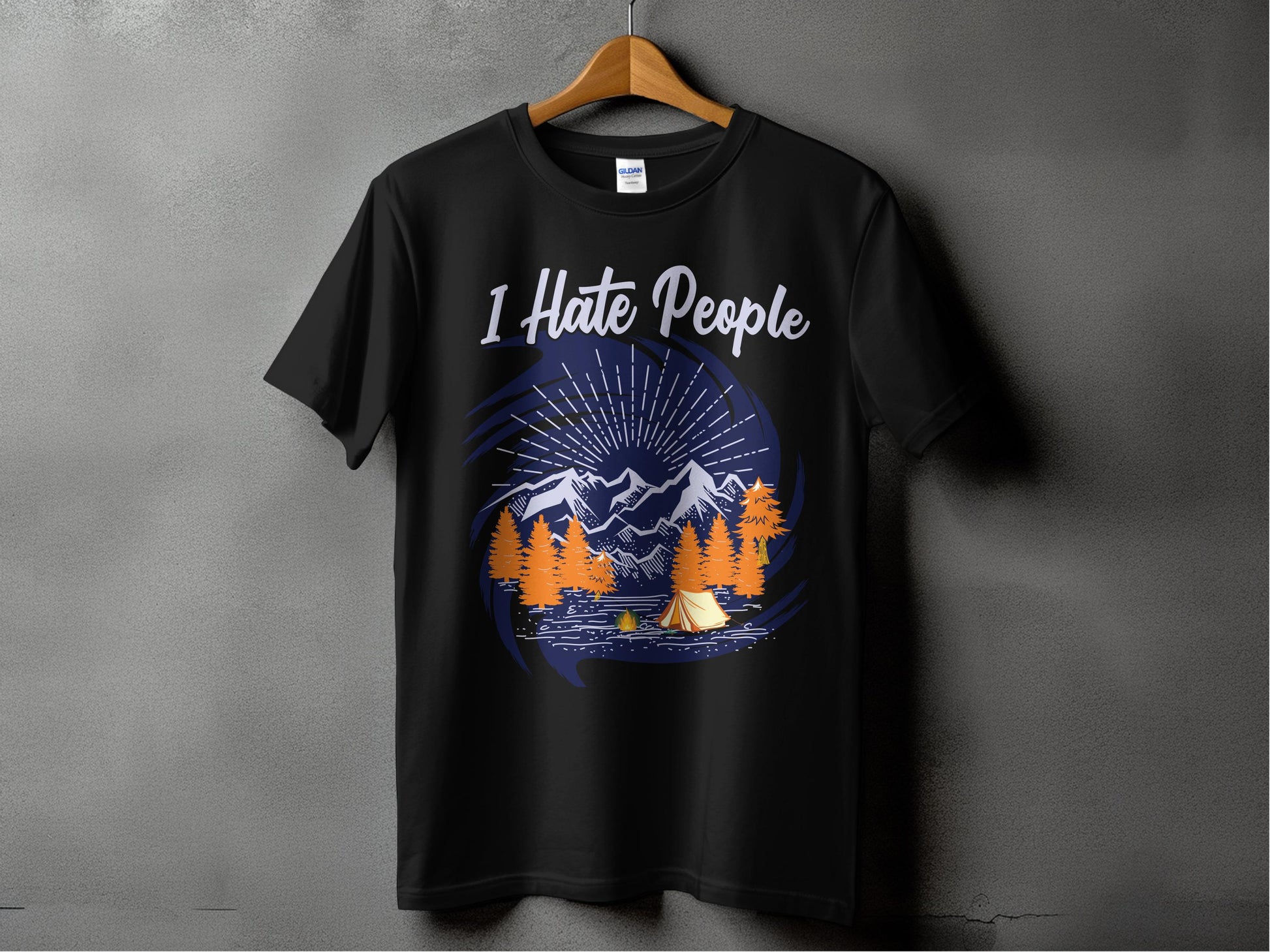 Unique Graphic Tee with Mountain and Forest Print product type
