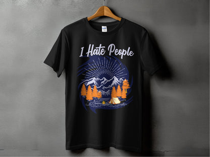Unique Graphic Tee with Mountain and Forest Print product type