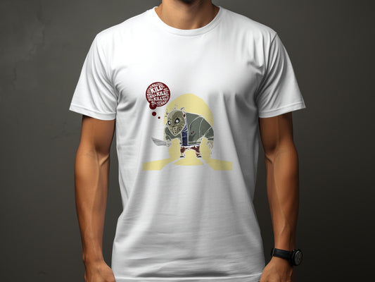 Killer Bear Graphic White T-Shirt Unique Design product