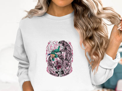 Gaara Rock Lee Action Pose Powerful Anime Art Sweater - Design & Vybe