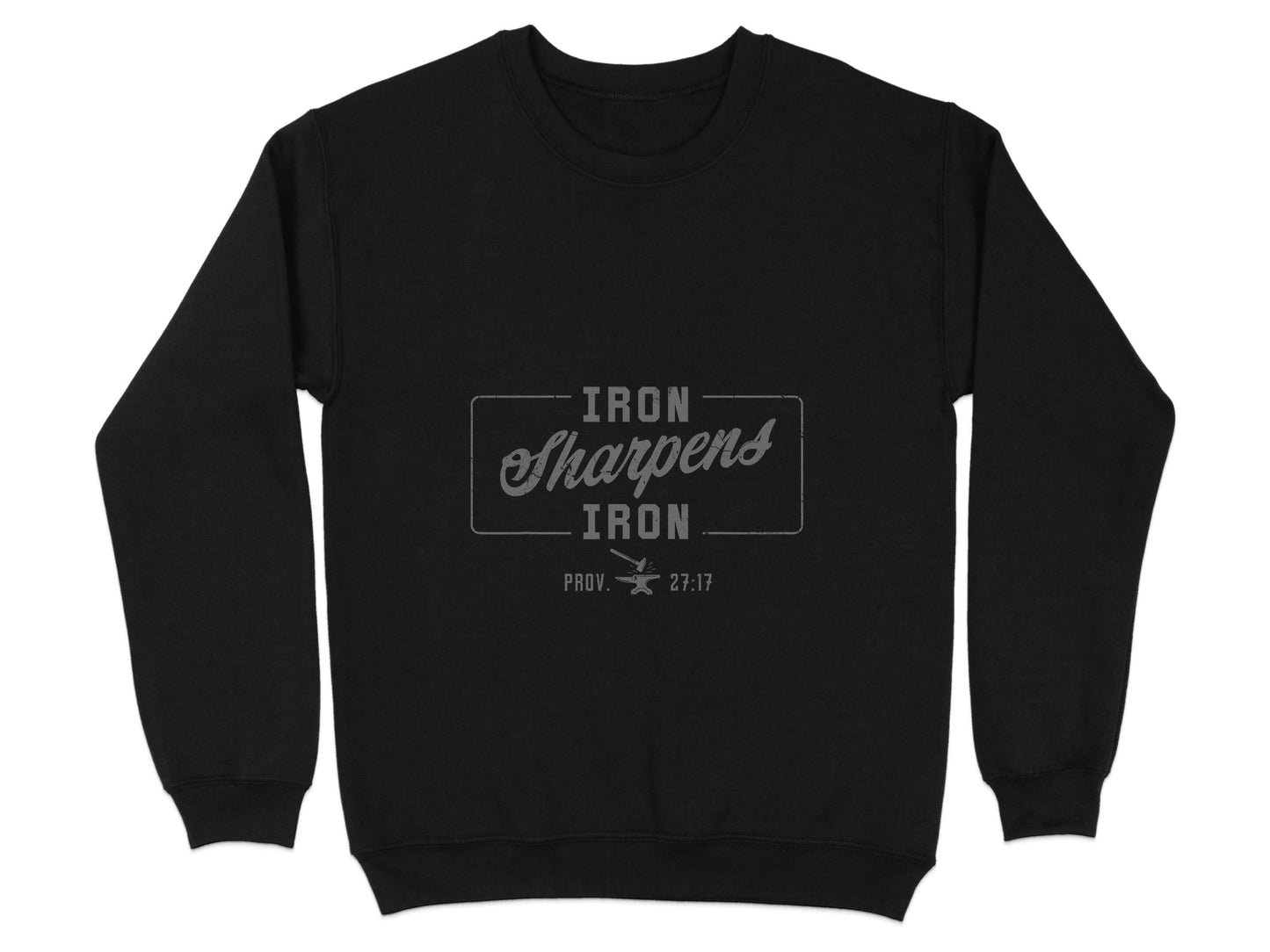 Iron Sharpens Iron Proverbs Quote Graphic Design Sweater - Design & Vybe