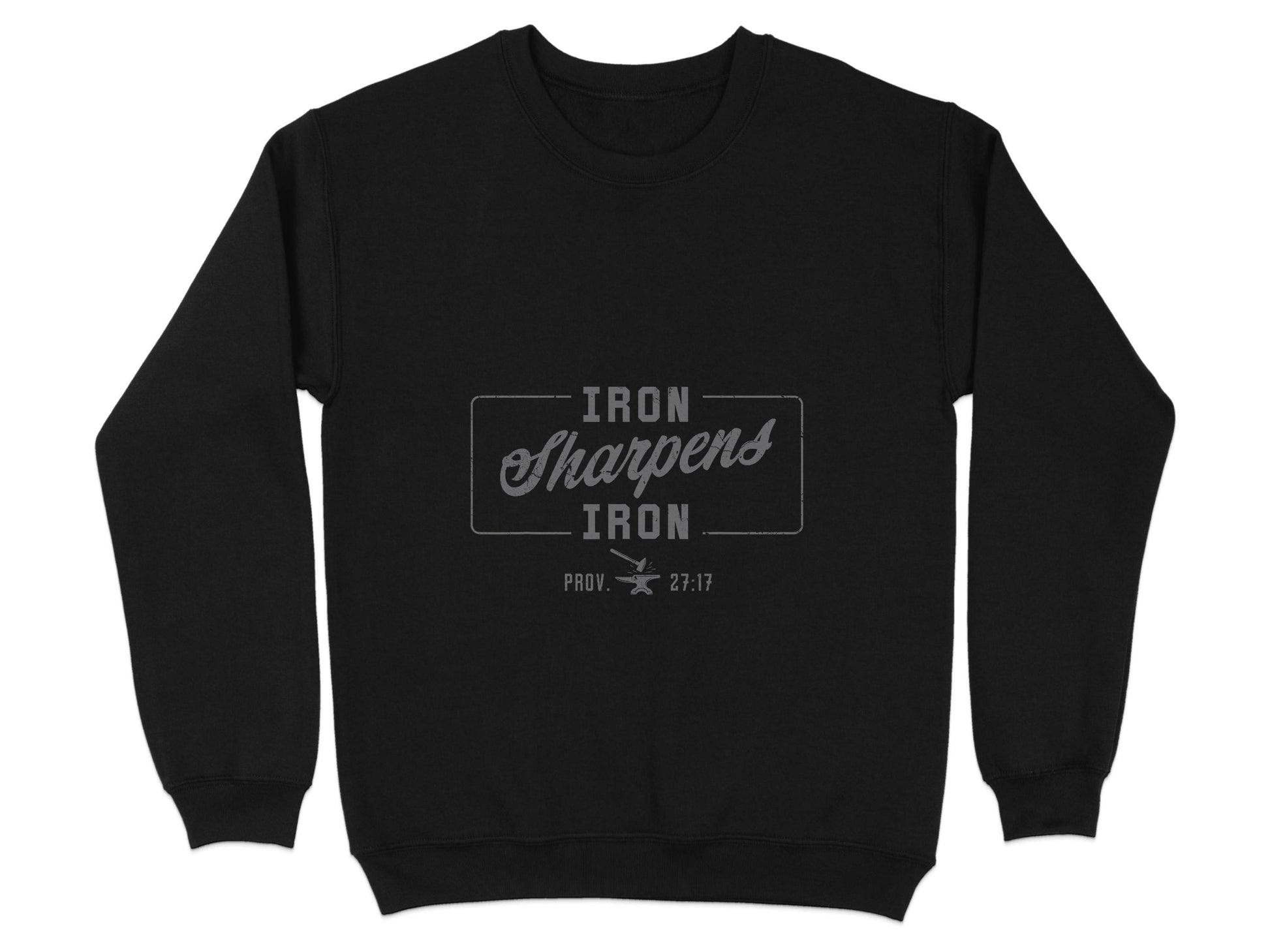 Iron Sharpens Iron Proverbs Quote Graphic Design Sweater - Design & Vybe