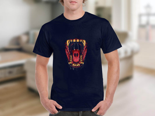 Anatomical View Inside Monster Mouth Graphic Design T-Shirt - Design & Vybe