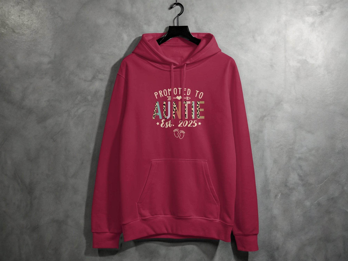 Promoted To Auntie Est 2025 Cute Design Baby Hoodie - Design & Vybe