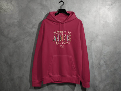 Promoted To Auntie Est 2025 Cute Design Baby Hoodie - Design & Vybe