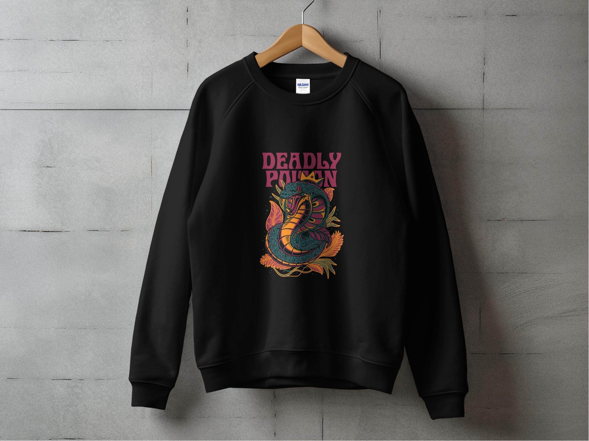 Deadly Poison Snake Art Graphic Novelty Design Hoodie - Design & Vybe