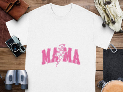 Mama Pink Lightning Bolt Graphic Designs Women T-Shirt - Design & Vybe