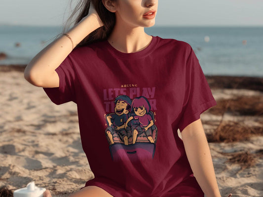 Lets Play Together Gaming Console Video Games T-Shirt - Design & Vybe