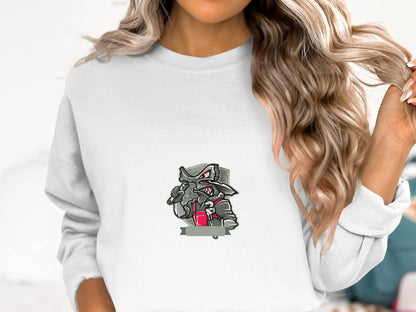 Angry Plumber with Wrench Graphic Design Premium Sweater - Design & Vybe