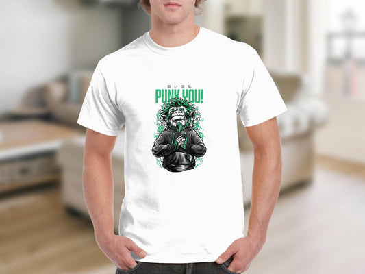 Punk You Green Hair Ape Graphic Style Unisex T-Shirt - Design & Vybe