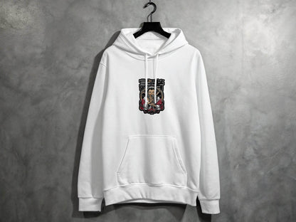 Japanese Geisha with Money Runs Vntns Hustle Print Hoodie - Design & Vybe