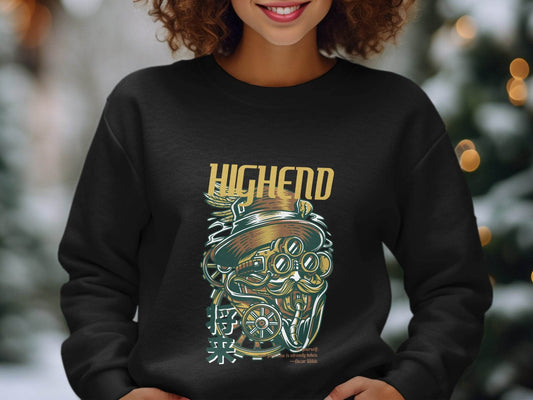High End Steampunk Design With Future Inscription Sweater - Design & Vybe