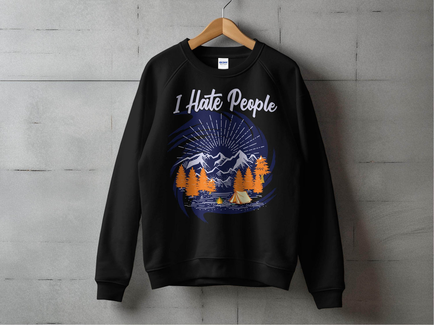 Outdoor Camping Design I Hate People Graphic Sweater - Design & Vybe