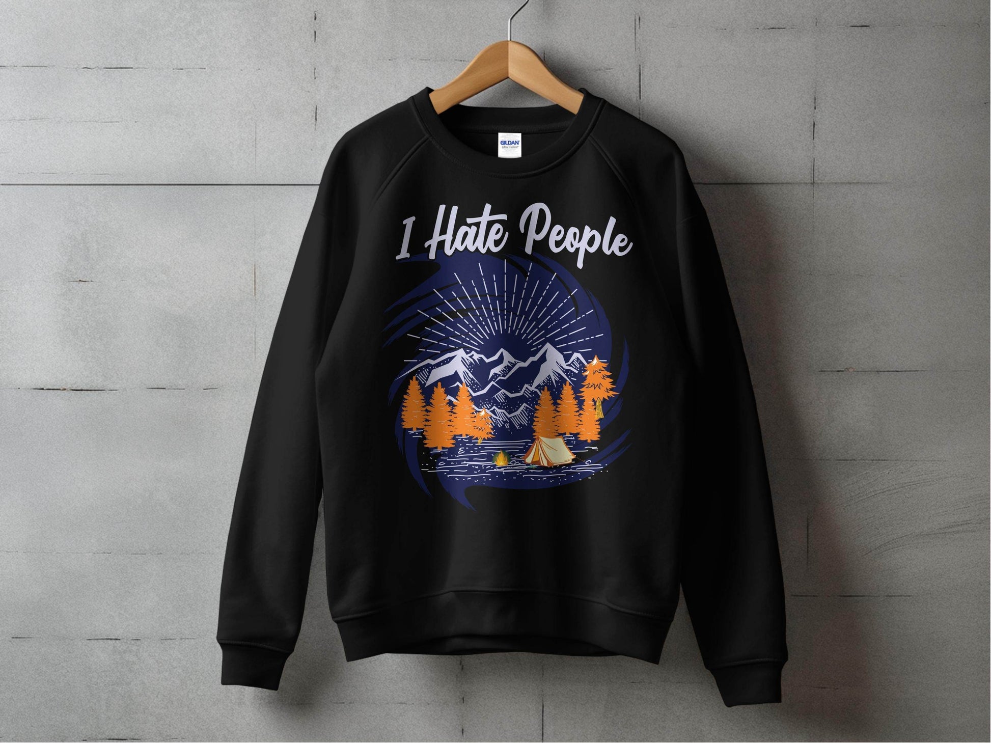 Outdoor Camping Design I Hate People Graphic Sweater - Design & Vybe