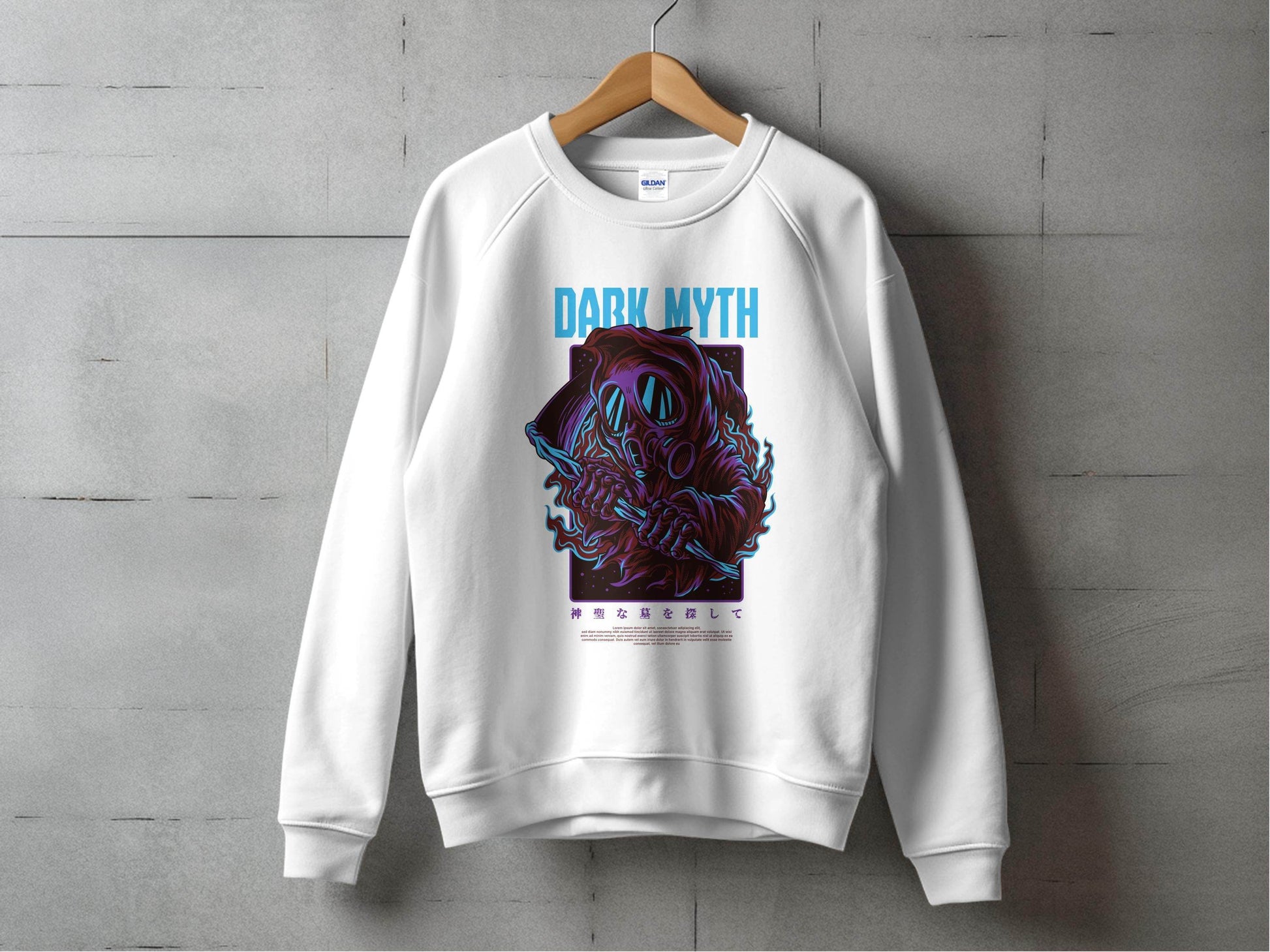 Dark Myth Grim Reaper Masked Artwork Design Sweater - Design & Vybe
