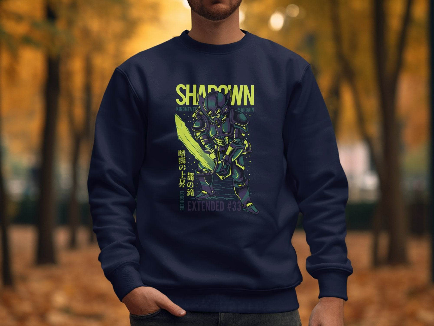 King Never Bargain Extended Knight Vector Art Sweater - Design & Vybe
