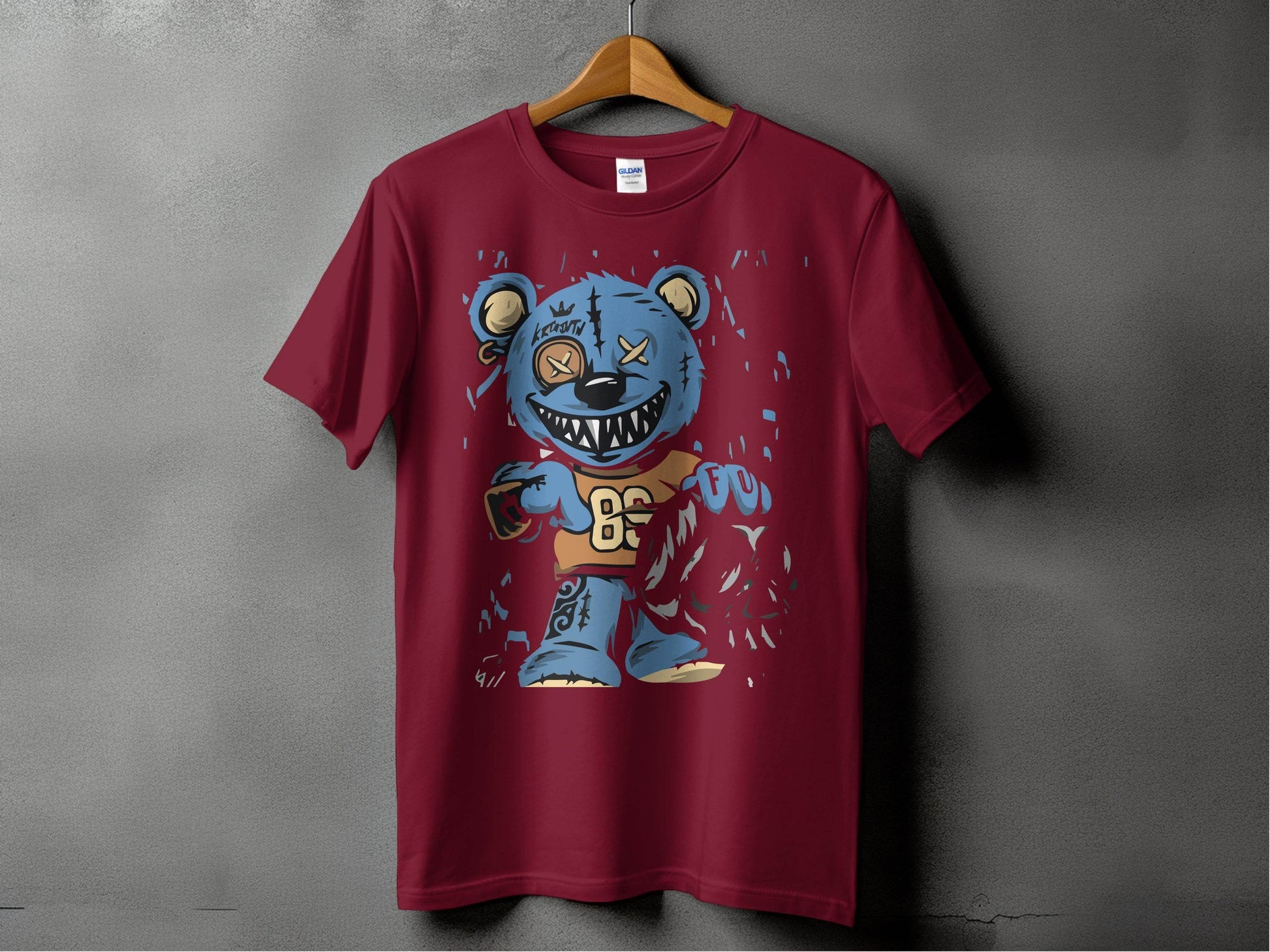 Funky Cartoon Bear Graphic T-Shirt - Design & Vybe