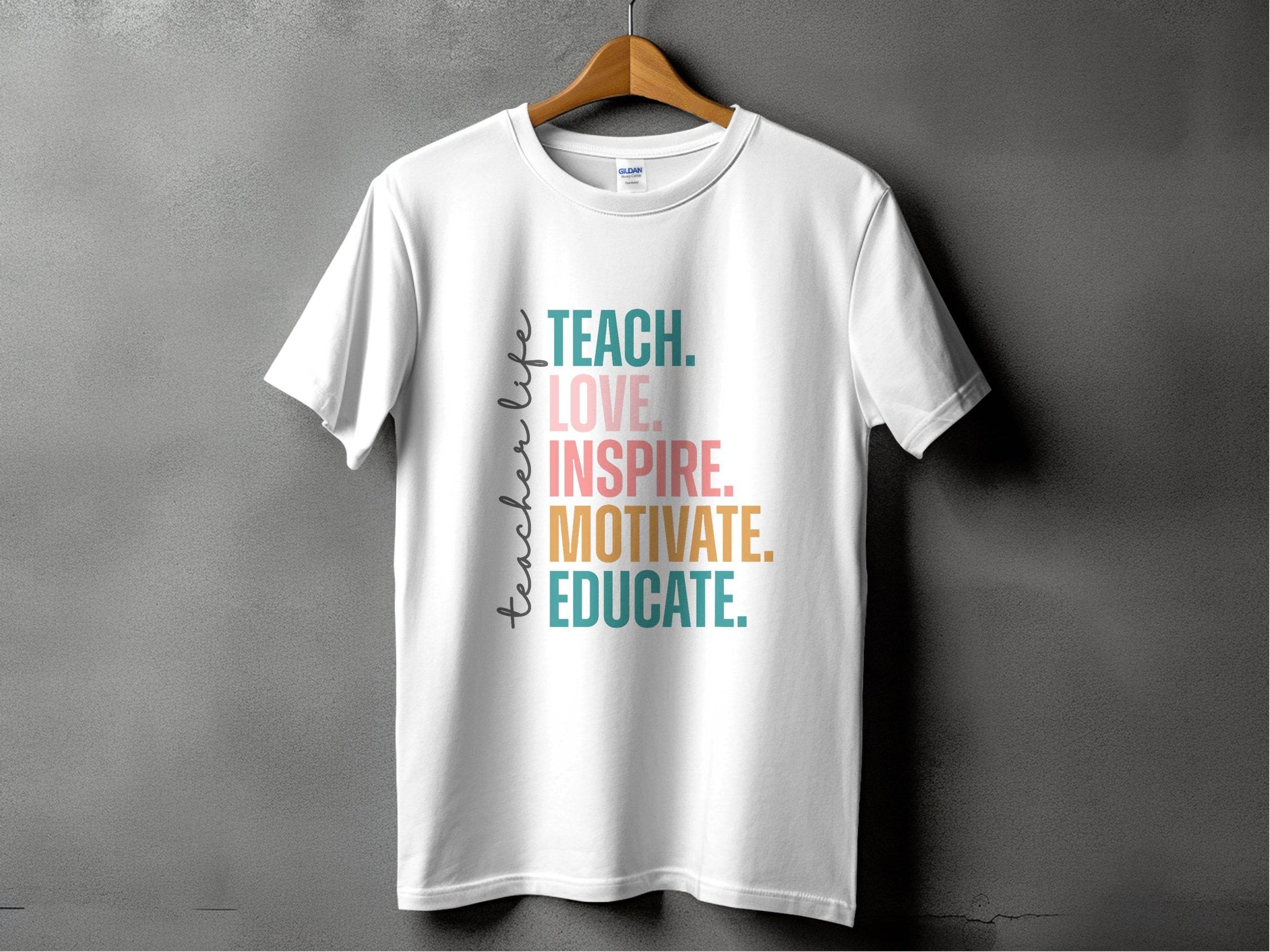 Teach Love Inspire Educate Teacher Life T-Shirt - Design & Vybe