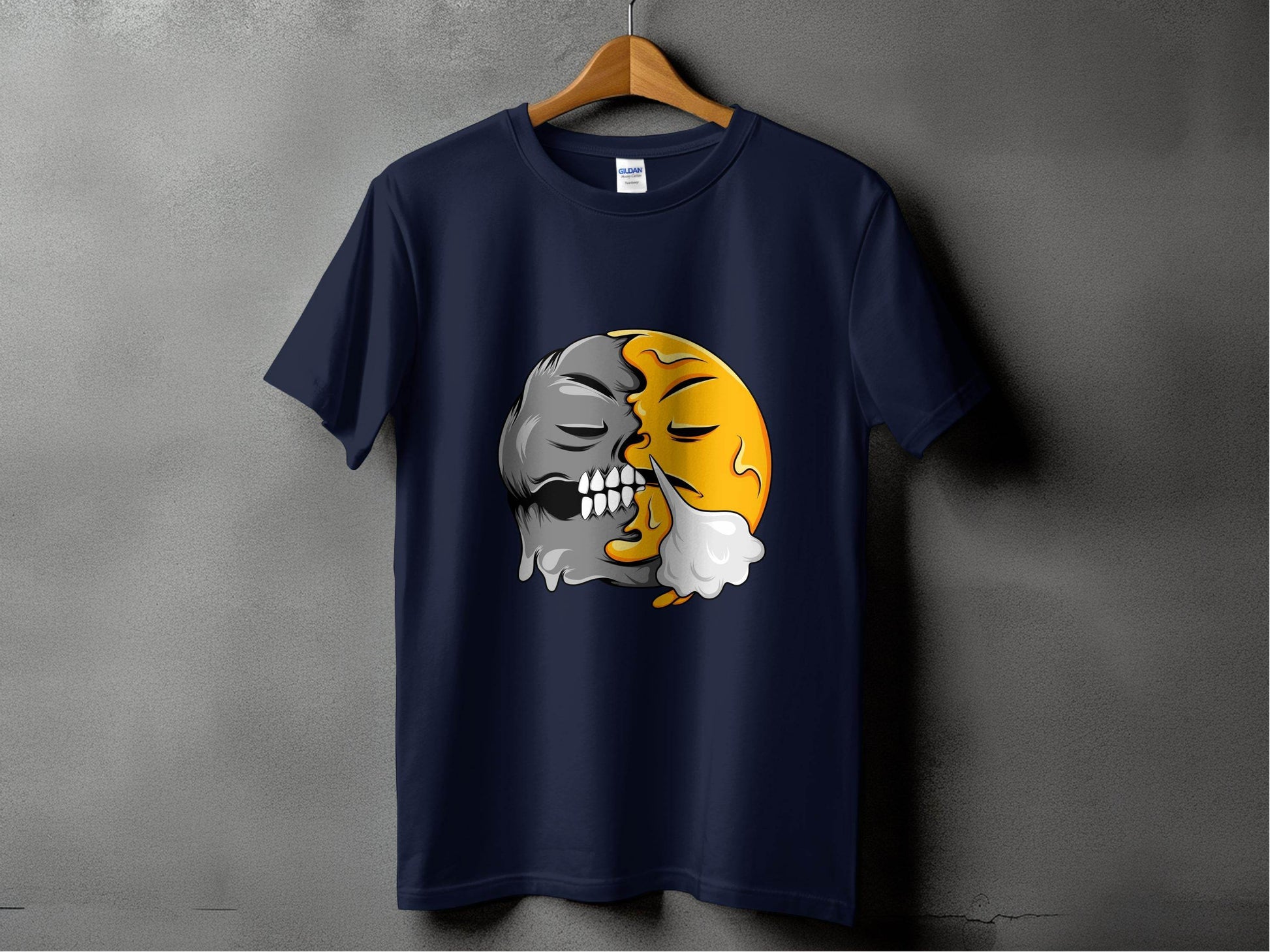 Duality of Nature Smiley Graphic Print T-Shirt - Design & Vybe