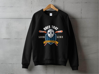 Iconic Mask Hockey Theme Look Alike Graphic Sweater - Design & Vybe