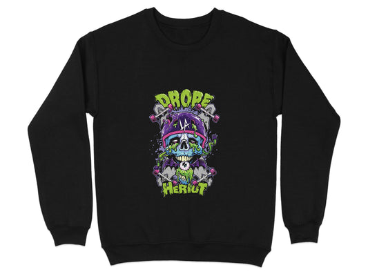 Dope Hericty Graphic Printed Black Sweatshirt Product