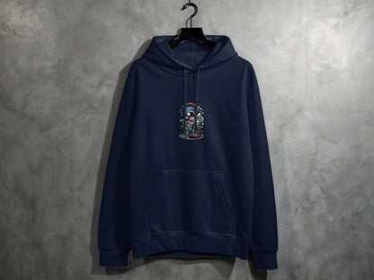 Skull On Skateboard Smoking Cartoon Art Illustration Hoodie - Design & Vybe