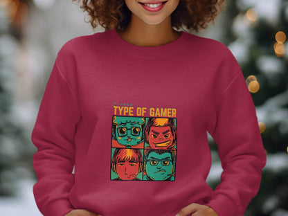 Type Of Gamer Video Gaming Four Styles Illustration Hoodie - Design & Vybe
