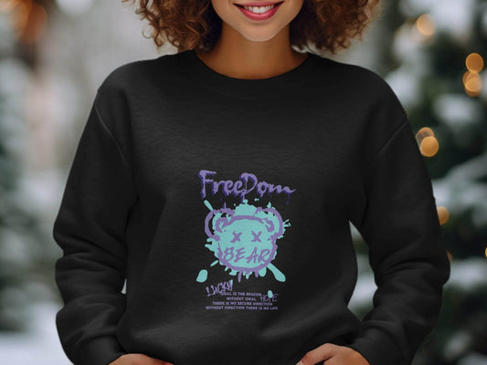 Freedom Bear Ideal Hope Graphic Design Cool Sweater - Design & Vybe