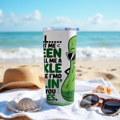 Funny Pickle Themed Insulated Tumbler Beach Product