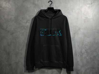 Blue Floral DBCK Letters Artistic Design Hoodie - Design & Vybe