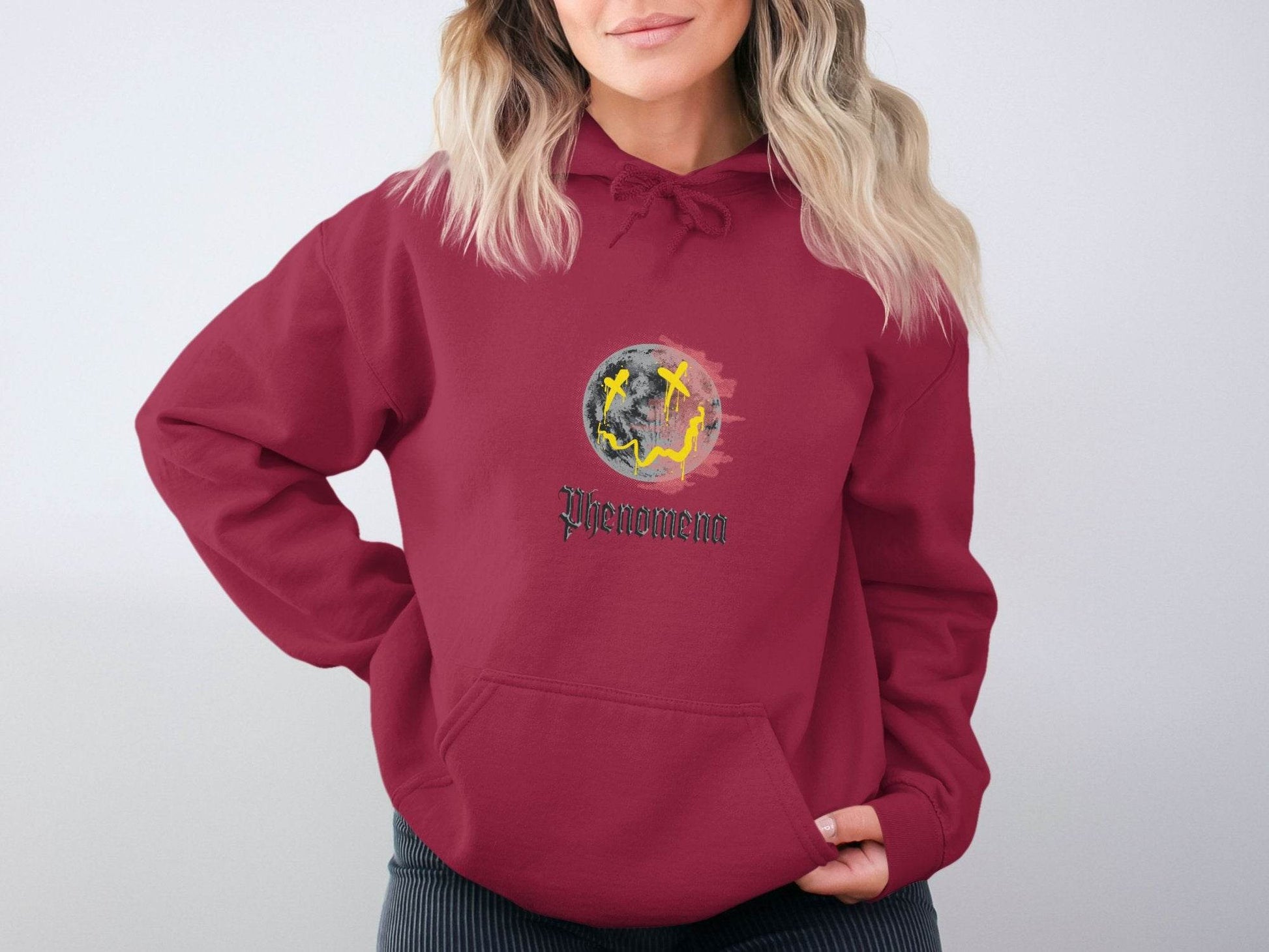 Phenomena Gothic Grunge Smile Face Design Style Hoodie - Design & Vybe