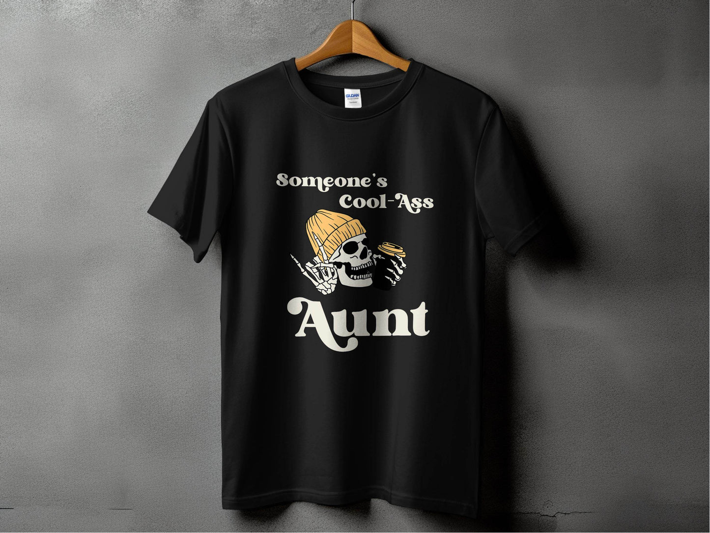 Someone's Cool-Ass Aunt Skeleton Coffee Lover T-Shirt - Design & Vybe