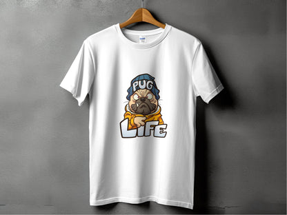 Cartoon Pug With Attitude Pug Life Design Style T-Shirt - Design & Vybe