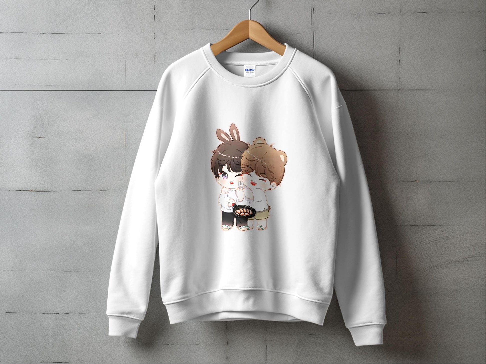 Cute Cartoon Couple Hugging Graphic Sweatshirt product