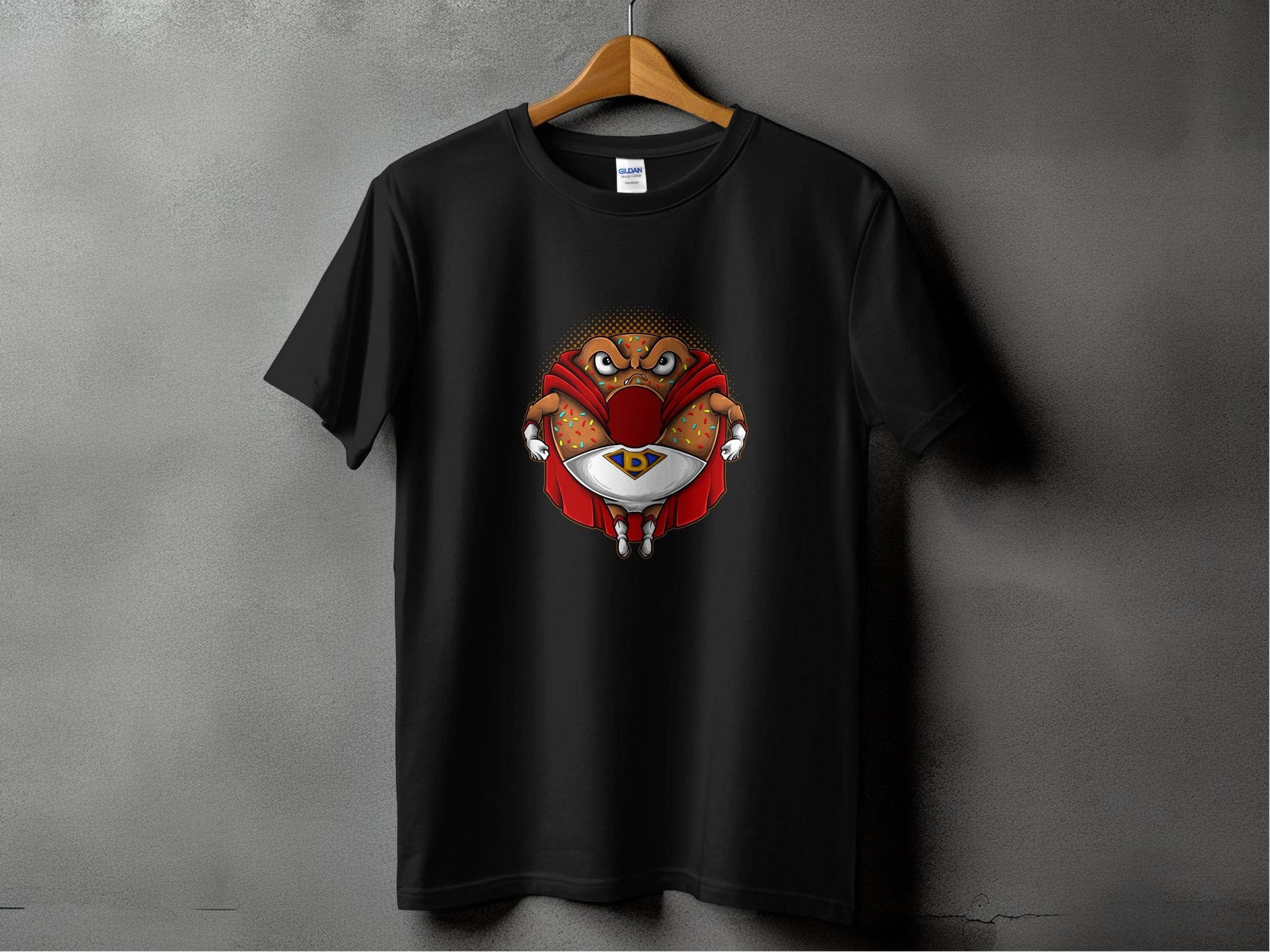 Unique Graphic Print Black T-shirt Men Gift product