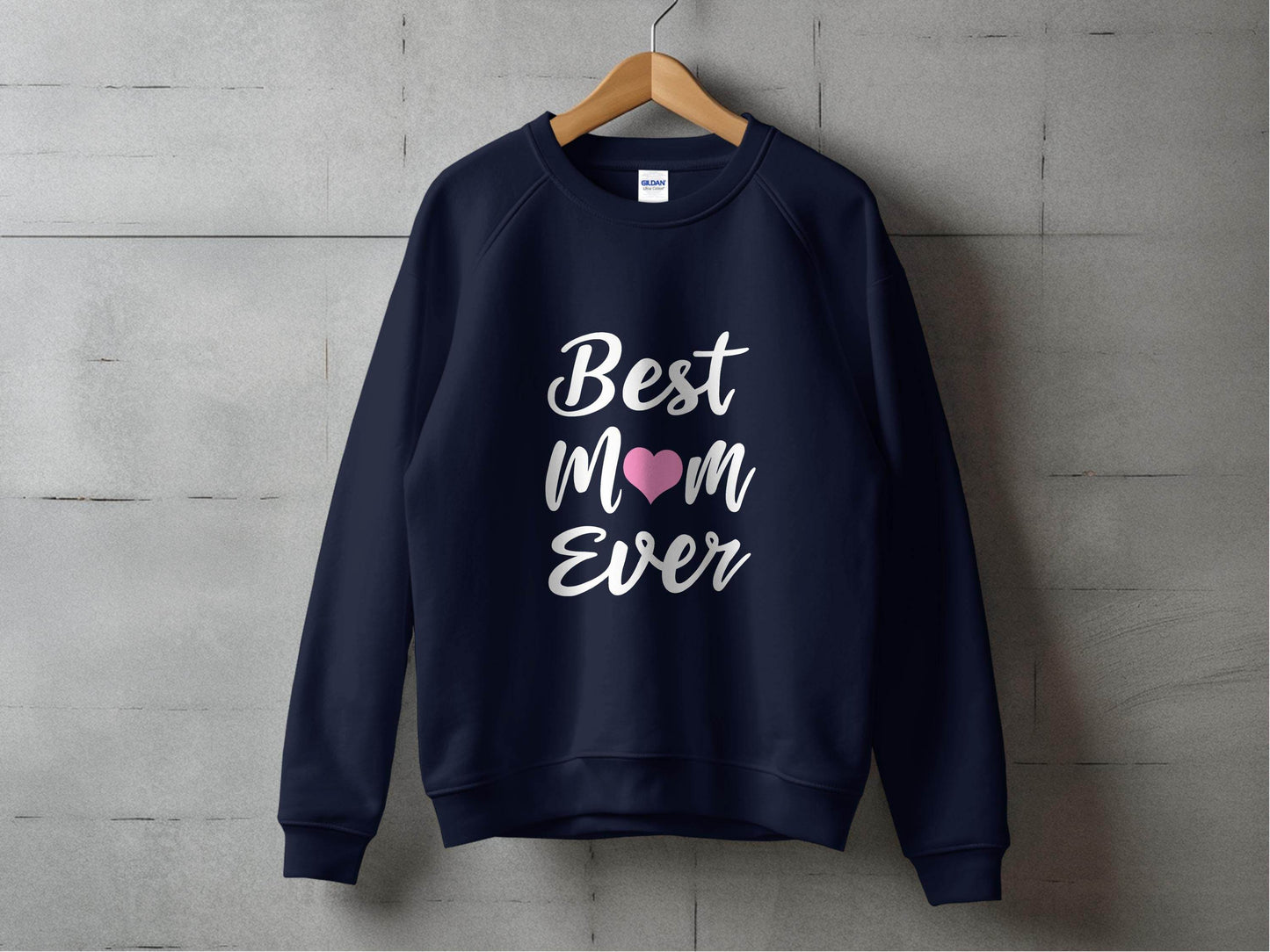 Best Mom Ever with Heart Mothers Day Celebration Sweater - Design & Vybe