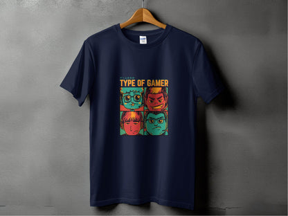 Type Of Gamer Video Gaming Four Styles Illustration T-Shirt - Design & Vybe