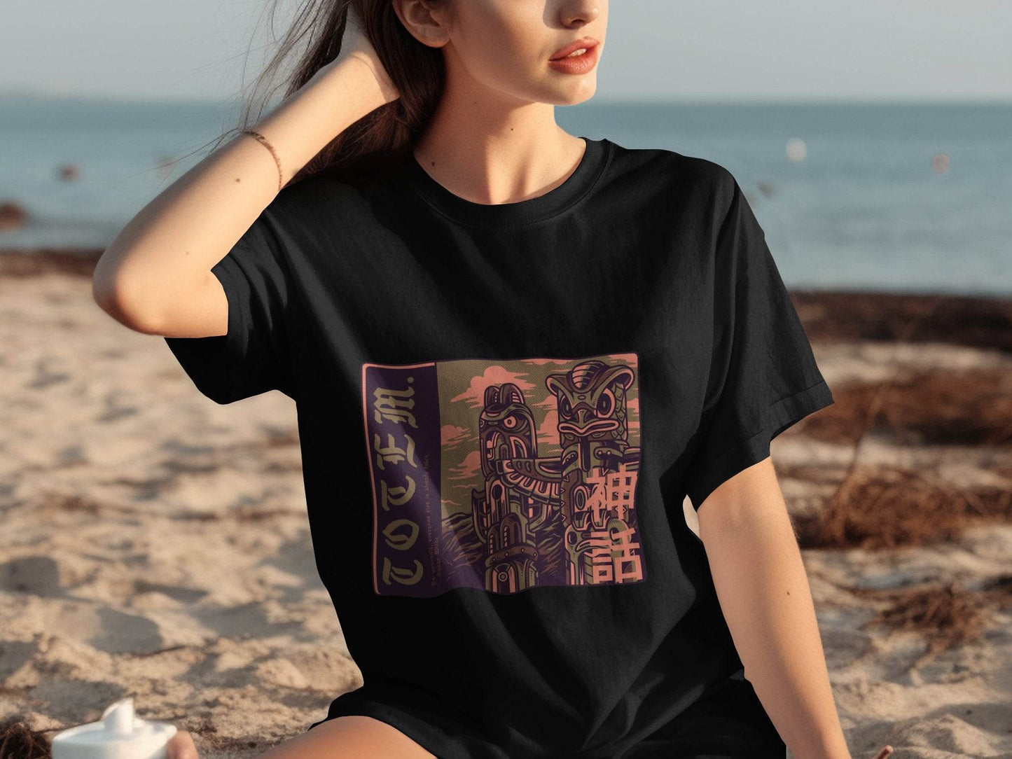 Be Yourself Japanese Totem Poles Graphic Design T-Shirt - Design & Vybe