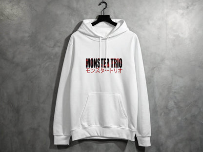 Monster Trio Japanese Text Design Fan Apparel Hoodie - Design & Vybe