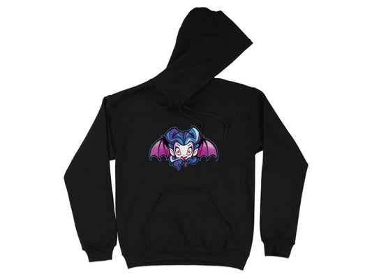 Spooky Cartoon Bat Character Printed Hoodie product